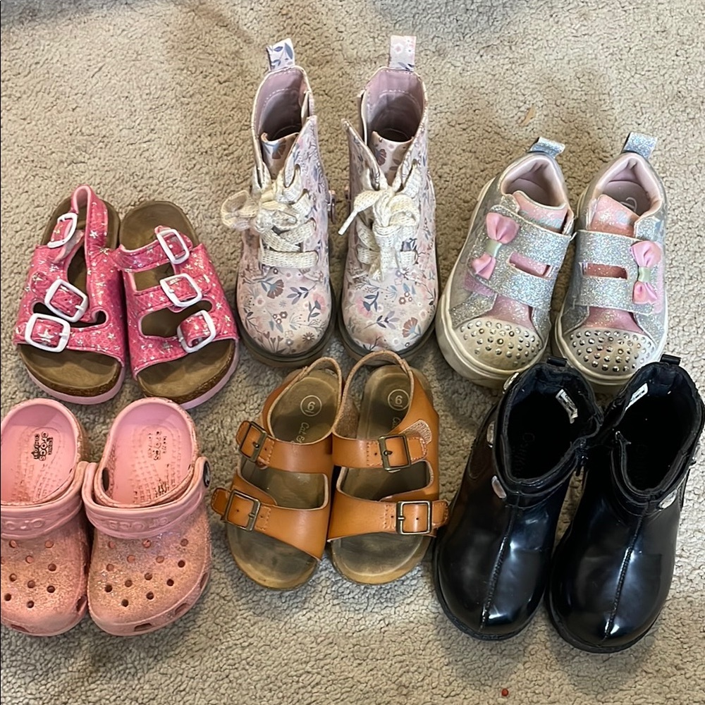 Pink and White Kids Sandals